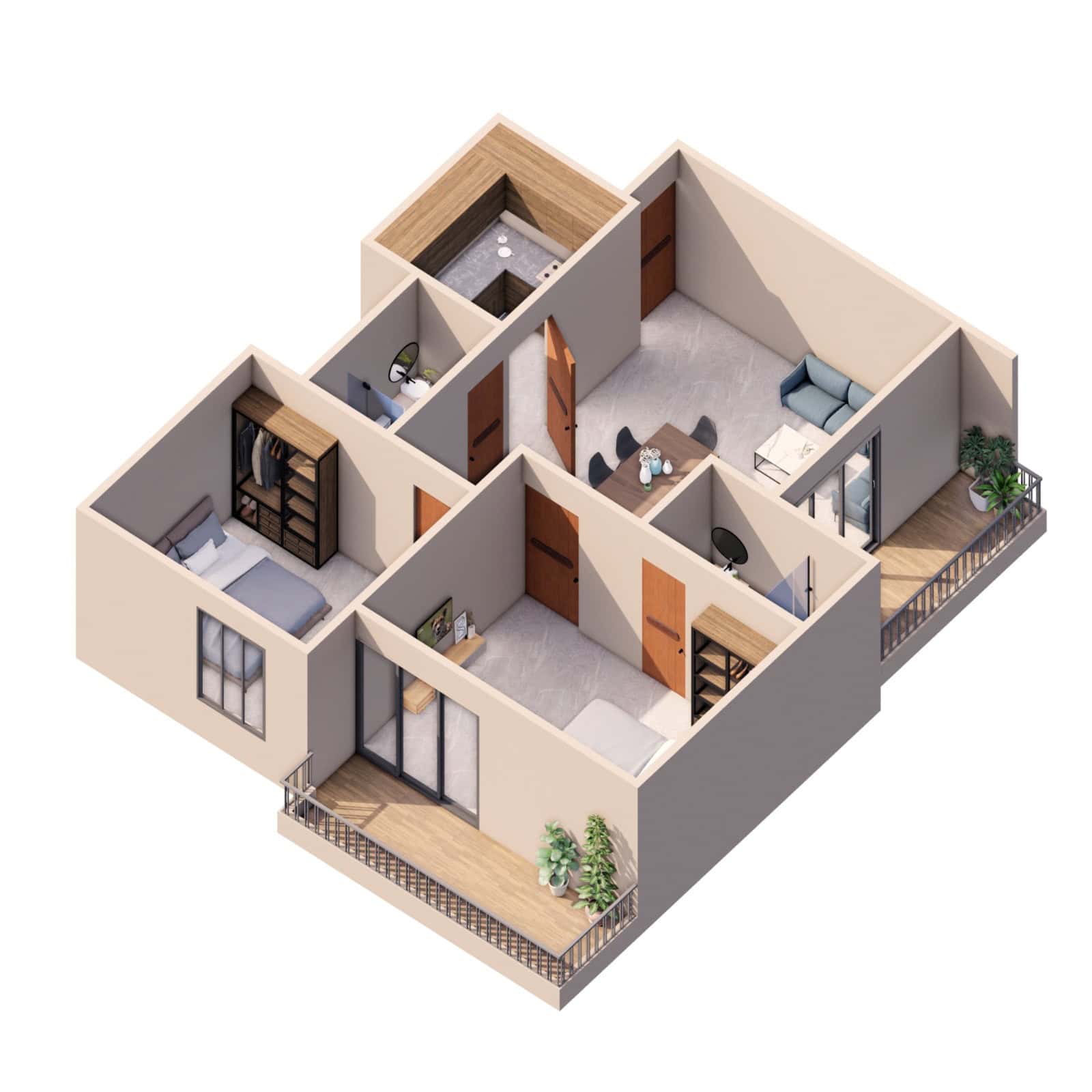 Apartment/Flat for sale in Varanasi  : Spacious 2 & 3 BHK Home